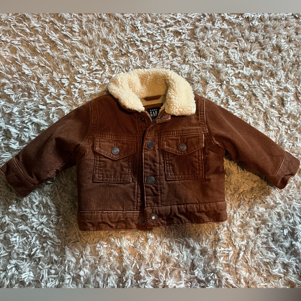GAP Kids Brown Corduroy Sherpa Jacket